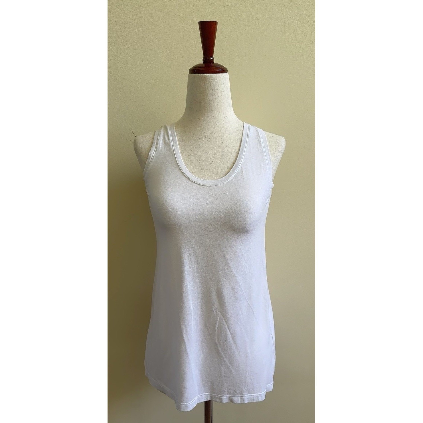 Vince White Sleeveless Round Neck Tank Top Size Xs